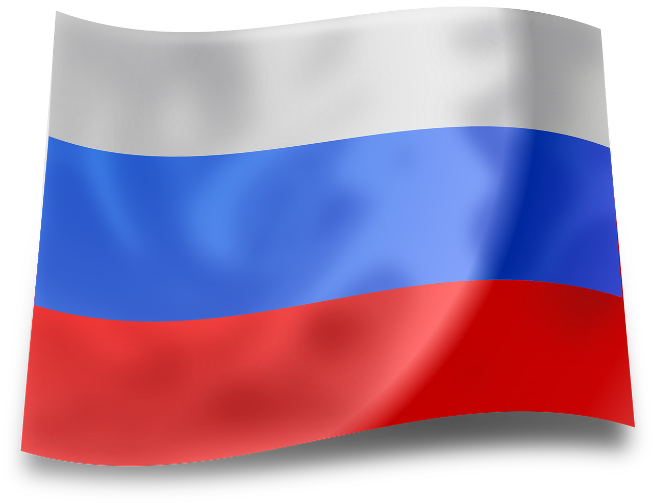A waving Russian flag